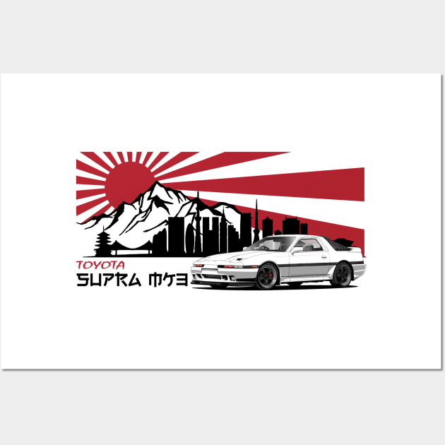 Toyota Supra MK3 A70, JDM car Wall Art by T-JD